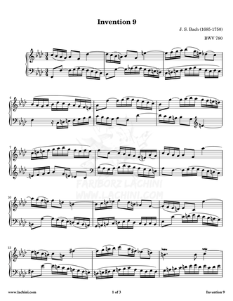 Invention 9 Sheet Music
