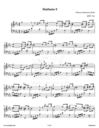Sinfonia 5 Sheet Music