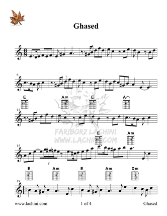 Ghased Листове с музика