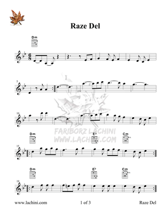 Raze Del müzik notasi
