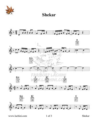 Shekar müzik notasi
